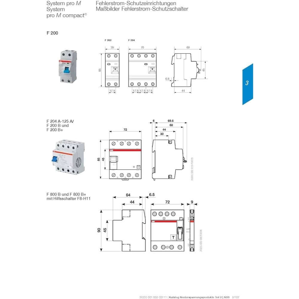 เบรคเกอร์กันไฟดูด 63 แอมป์ 2 โพล ABB RCCB F202 A-63/0.03 (Type A)_5